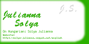 julianna solya business card